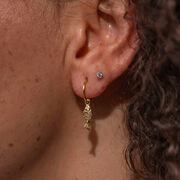 Lucky Fish gold hoop earrings