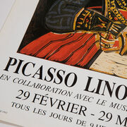 Picasso Linograveur 1992 rare vintage poster