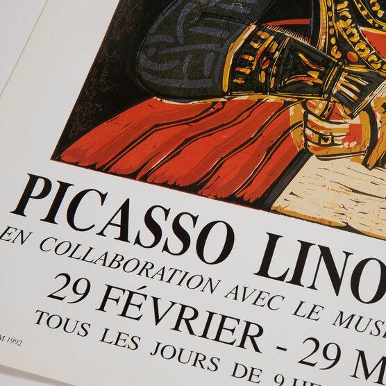Picasso Linograveur 1992 rare vintage poster