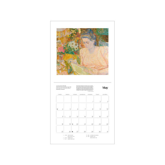 The Reading Woman 2025 mini wall calendar