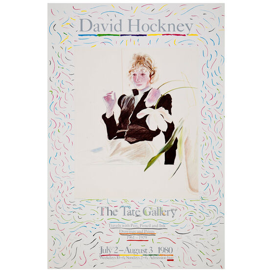 David Hockney: Celia Birtwell vintage poster