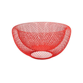 Red wire mesh bowl