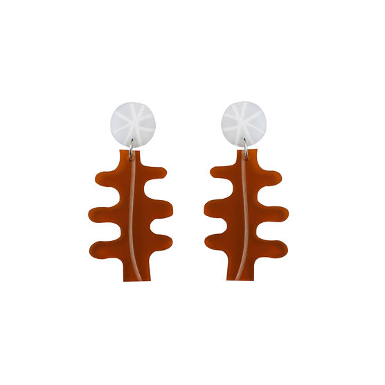 Form rust earrings