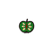 Sliced apple brooch