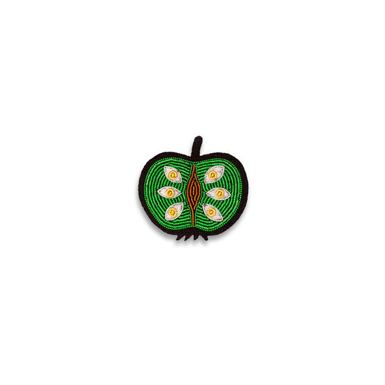 Sliced apple brooch