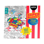 Supermarket giant colouring poster
