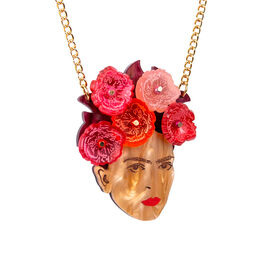 Tatty Devine Frida Kahlo portrait necklace