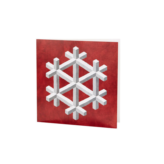 Tate RCA Christmas card Isometric Snowflake (Pack of 6)
