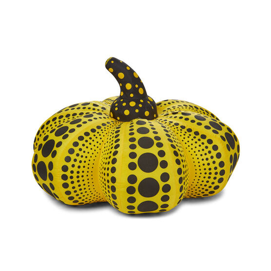 Yayoi Kusama Soft Sculpture Pumpkin Plush cushion Large size Yellow