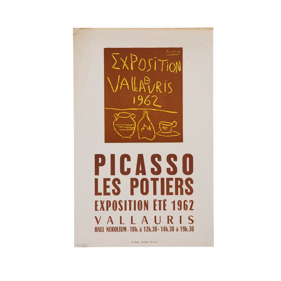 Picasso Les Potiers Exposition 1962 rare vintage poster