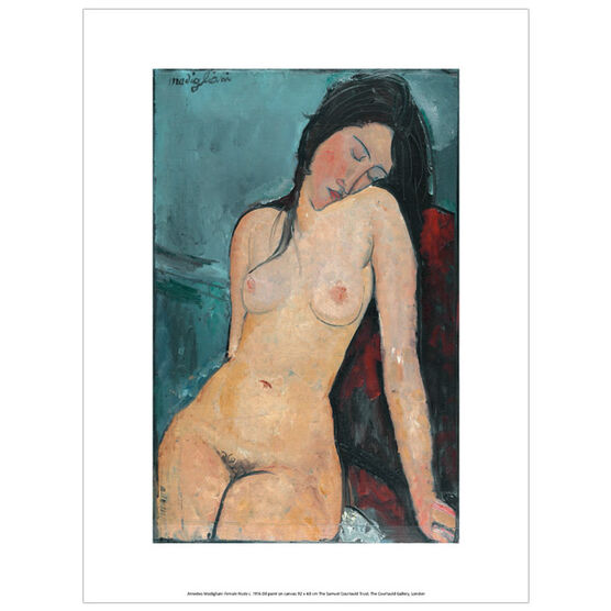 Modigliani Female Nude exhibition print