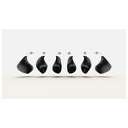 Black Helix 3D printed earrings
