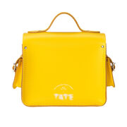 Bright yellow leather Cambridge camera bag