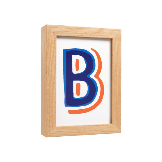 Bob and Roberta Smith Bobs Alphabet framed A6 print: B