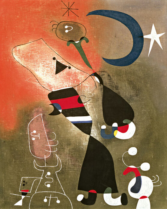 Joan Miró: Women and Bird in the Moonlight