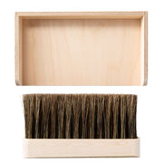 Natural wood table brush and pan