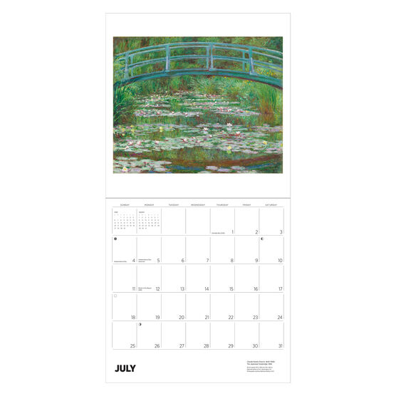 Claude Monet Calendar 2027