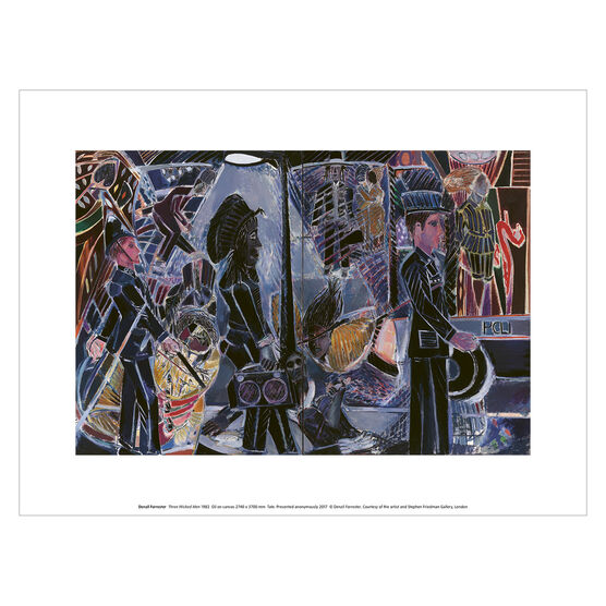 Denzil Forrester Three Wicked Men exhibition art print