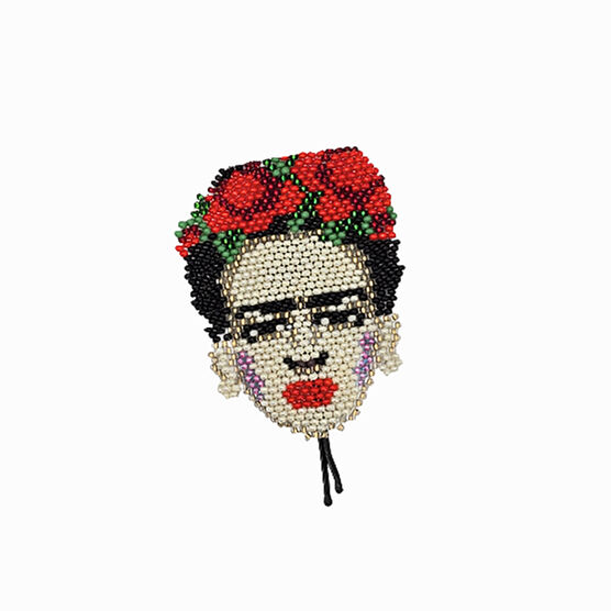 Frida Kahlo beaded hair clip