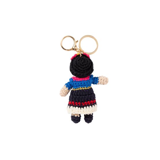 Frida Kahlo crochet doll keyring