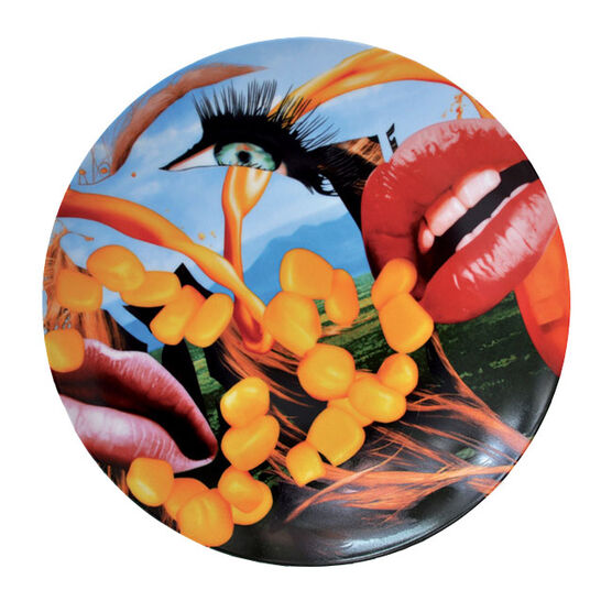 Jeff Koons Lips service plate