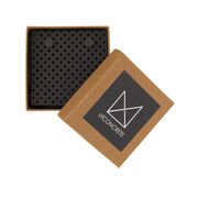 Black hexagon stud earrings