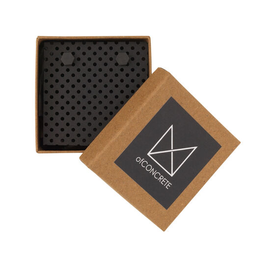 Black hexagon stud earrings