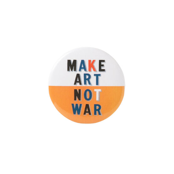 Bob and Roberta Smith Make Art Not War badge