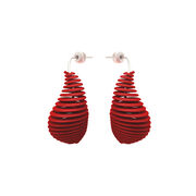 Red Helix 3D printed earrings