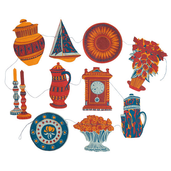 East End Press printed paper garland