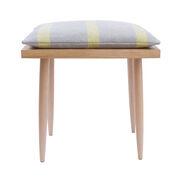 Hearth stool with woven cushion