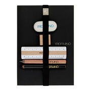 Black notebook and stationery set