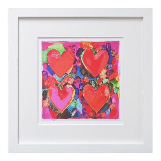 Jim Dine Four Hearts (framed print)