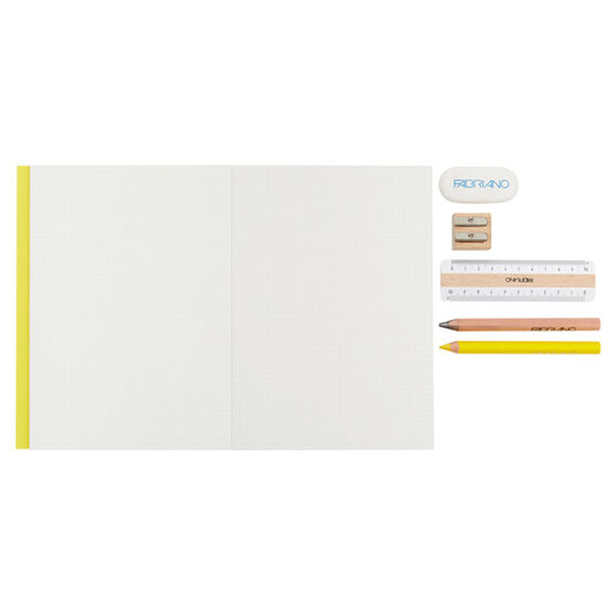 Yellow notebook and stationery set