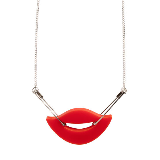 Leigh Bowery safety pin mouth necklace