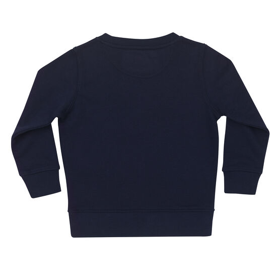 Navy kids' sweatshirt - back