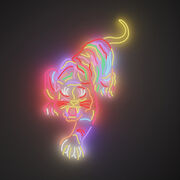 Chila Kumari Singh Burman Tiger neon light