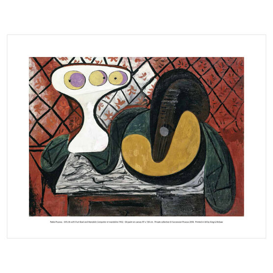 Pablo Picasso: Still Life with Fruit Bowl and Mandolin mini print