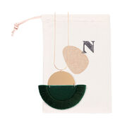 Luna forest green necklace