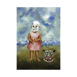 Frida Kahlo Girl with a Death Mask shelf print