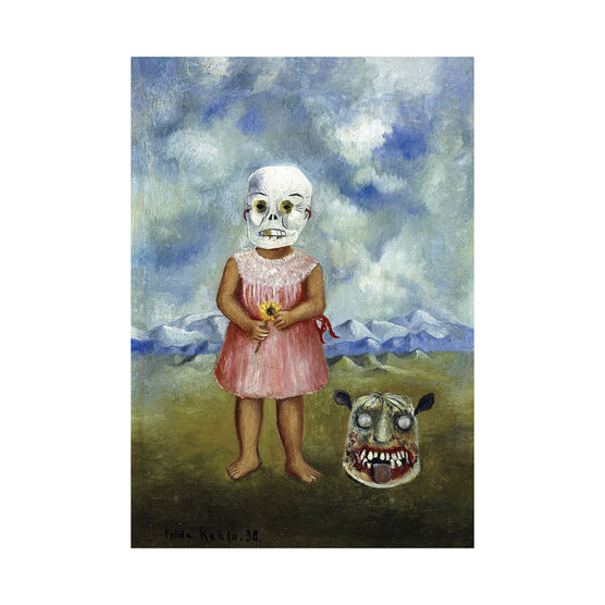 Frida Kahlo Girl with a Death Mask shelf print