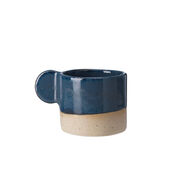 Blue ceramic espresso cup