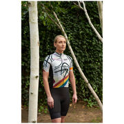Women's Kandinsky cycling jersey outdoors