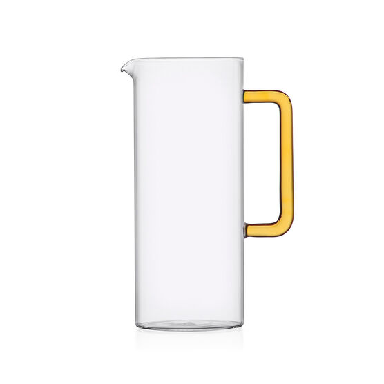 Tube jug with yellow handle