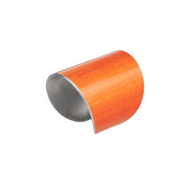 Orange textured cuff ring