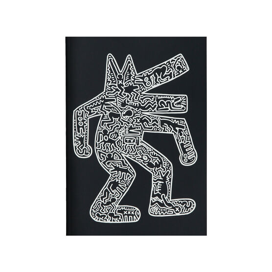Keith Haring Dog on Black notebook