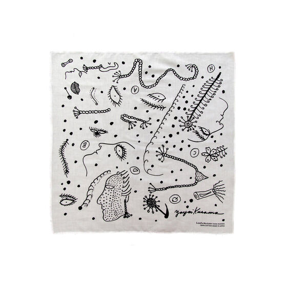 Yayoi Kusama black and white scarf