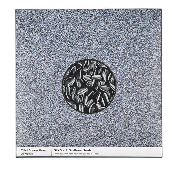 Ai Wei Wei silk scarf sunflower seeds