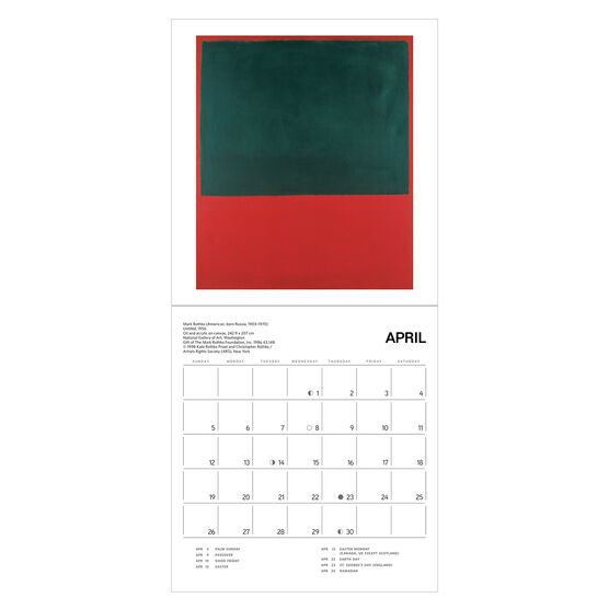 Mini Rothko 2020 calendar