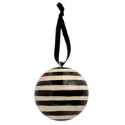 Handpainted black & white bauble
